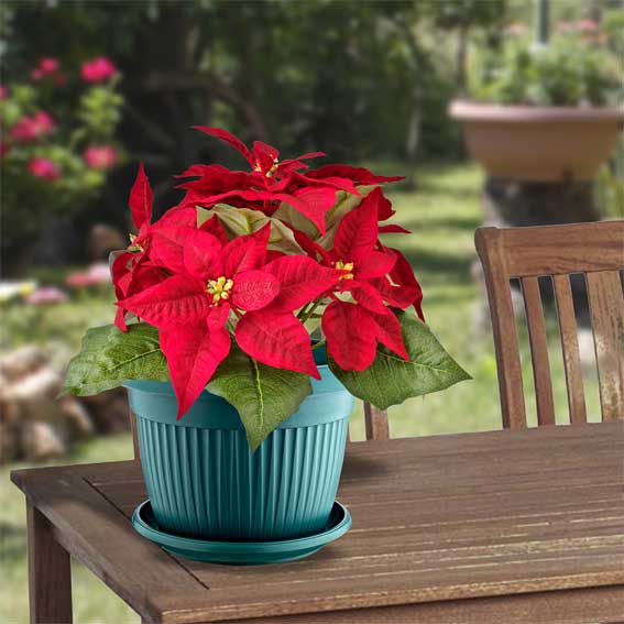 plastic round garden flower plant pot planters